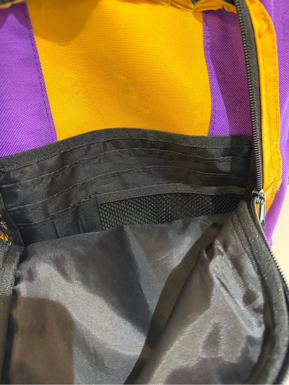Vintage 1990s Los Angeles Lakers backpack embroidered